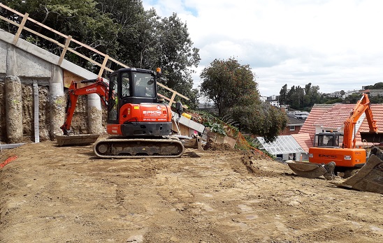 Epic360 Civil Contracting Mini Excavators with Topcon X53i system at work
