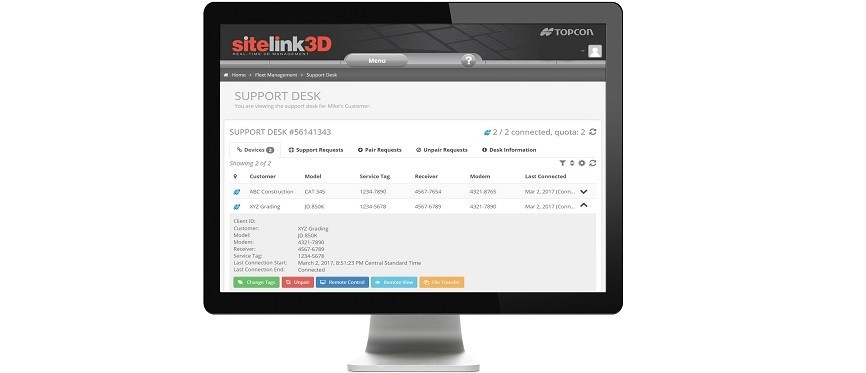 Topcon Sitelink Support Desk